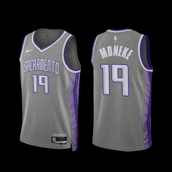Sacramento Kings Chima Moneke 2022-23 City Edition Jersey Grey Sacramento Kings Chima Moneke 2022-23 City Edition Jersey Grey