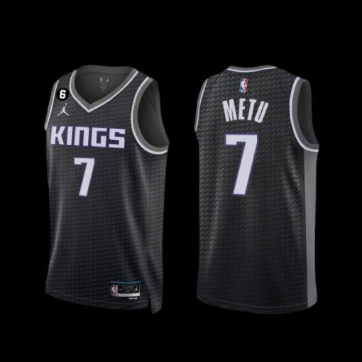 Sacramento Kings Chimezie Metu 2022-23 Statement Edition Jersey Black