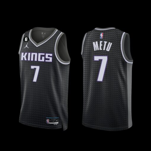 Sacramento Kings Chimezie Metu 2022-23 Statement Edition Jersey Black