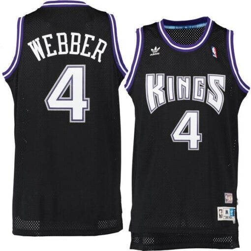Sacramento Kings Chris Webber Black Throwback Jersey