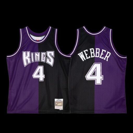Sacramento Kings Chris Webber Purple Black Split 2000-01 Throwback Jersey