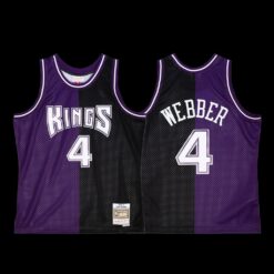 Sacramento Kings Chris Webber Purple Black Split 2000-01 Throwback Jersey