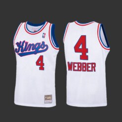 Sacramento Kings Chris Webber White Classics Throwback 70s Jersey
