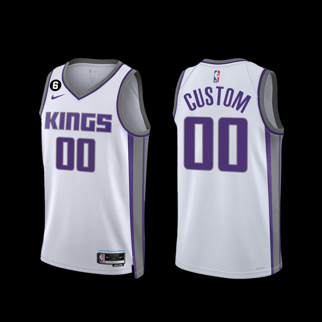 Sacramento Kings Custom 2022-23 Association Edition Jersey White Sacramento Kings Custom 2022-23 Association Edition Jersey White