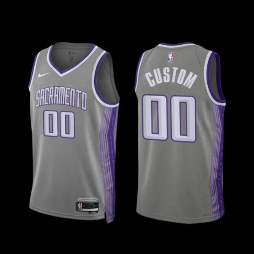 Sacramento Kings Custom 2022-23 City Edition Jersey Grey