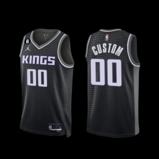 Sacramento Kings Custom 2022-23 Statement Edition Jersey Black