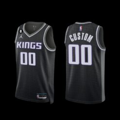 Sacramento Kings Custom 2022-23 Statement Edition Jersey Black