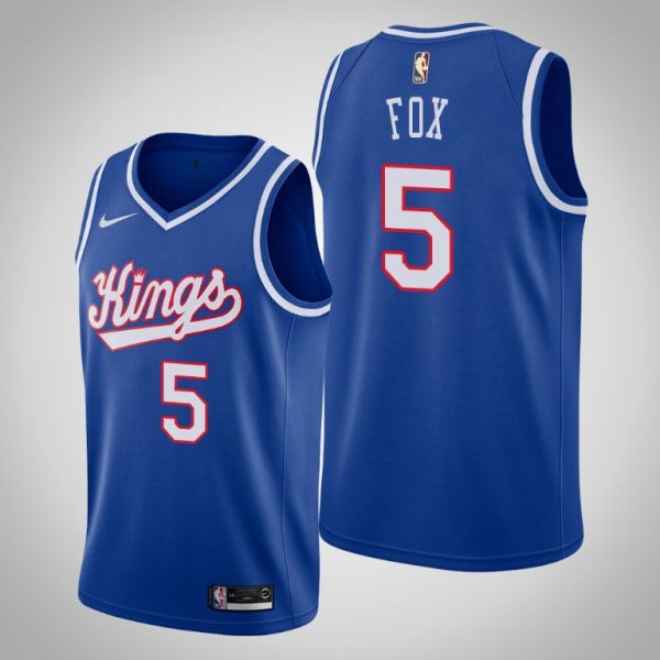 Sacramento Kings De'Aaron Fox 2020 Blue Throwback Jersey Sacramento Kings De'Aaron Fox 2020 Blue Throwback Jersey