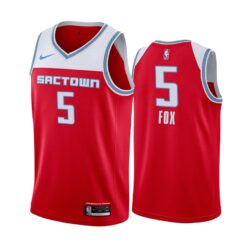 Sacramento Kings De’Aaron Fox 2020 Red City Jersey