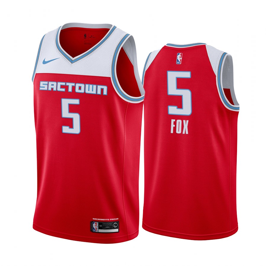 Sacramento Kings De'Aaron Fox 2020 Red City Jersey Sacramento Kings De'Aaron Fox 2020 Red City Jersey