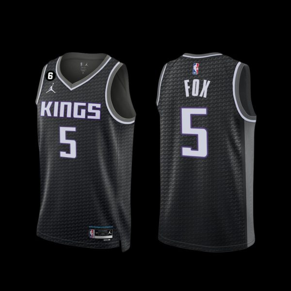 Sacramento Kings De'Aaron Fox 2022-23 Statement Edition Jersey Black Sacramento Kings De'Aaron Fox 2022-23 Statement Edition Jersey Black
