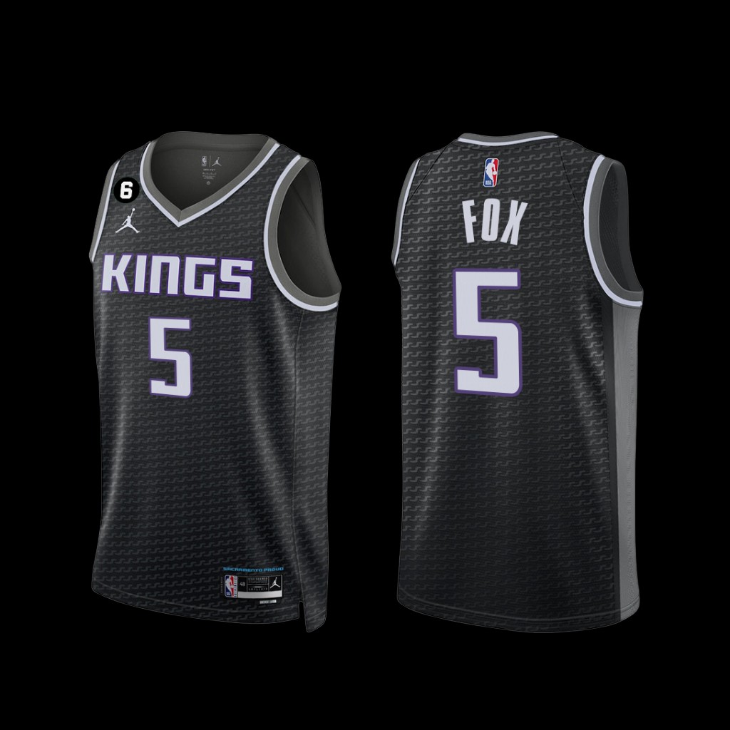 Sacramento Kings De'Aaron Fox 2022-23 Statement Edition Jersey Black Sacramento Kings De'Aaron Fox 2022-23 Statement Edition Jersey Black