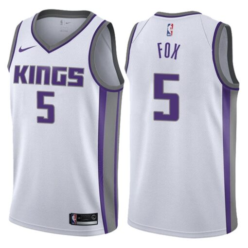 Sacramento Kings De’Aaron Fox White Association Jersey