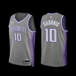 Sacramento Kings Domantas Sabonis 2022-23 City Edition Jersey Grey