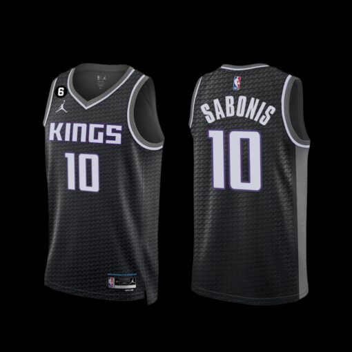 Sacramento Kings Domantas Sabonis 2022-23 Statement Edition Jersey Black