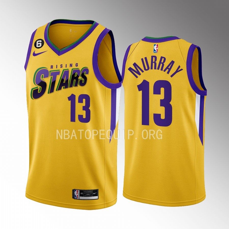 Sacramento Kings Keegan Murray 2023 NBA Rising Stars Yellow Jersey Sacramento Kings Keegan Murray 2023 NBA Rising Stars Yellow Jersey