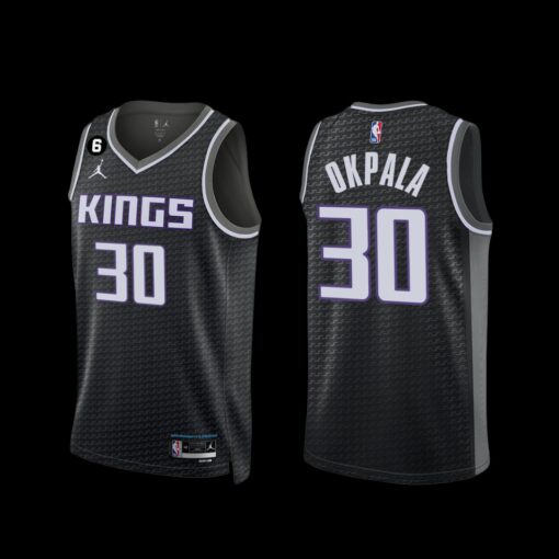 Sacramento Kings KZ Okpala 2022-23 Statement Edition Jersey Black