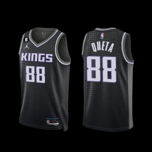 Sacramento Kings Neemias Queta 2022-23 Statement Edition Jersey Black