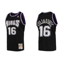 Sacramento Kings Peja Stojakovic Black 2001-02 Throwback Jersey