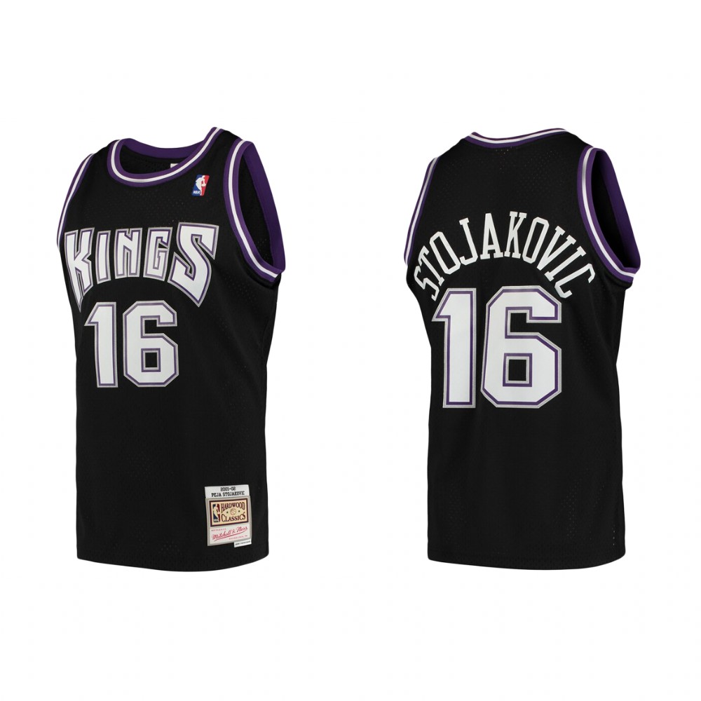 Sacramento Kings Peja Stojakovic Black 2001-02 Throwback Jersey Sacramento Kings Peja Stojakovic Black 2001-02 Throwback Jersey