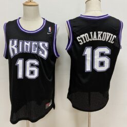 Sacramento Kings Peja Stojakovic Black Throwback Jersey