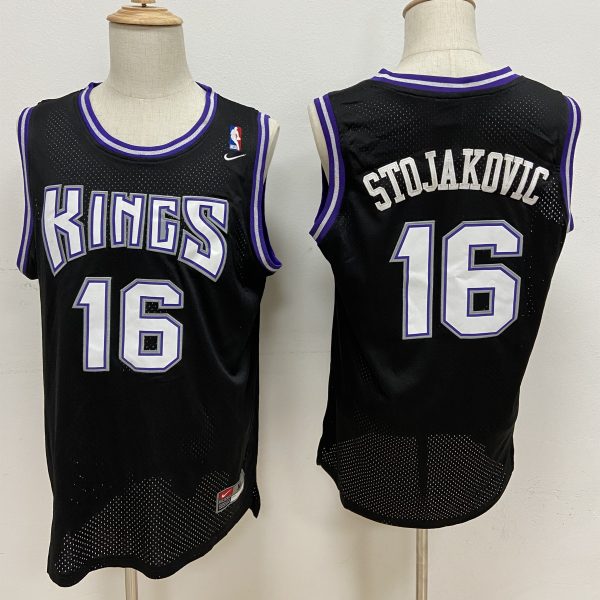 Sacramento Kings Peja Stojakovic Black Throwback Jersey Sacramento Kings Peja Stojakovic Black Throwback Jersey