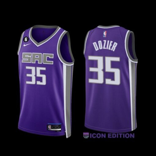 Sacramento Kings P.J. Dozier 2022-23 Icon Edition Jersey Purple