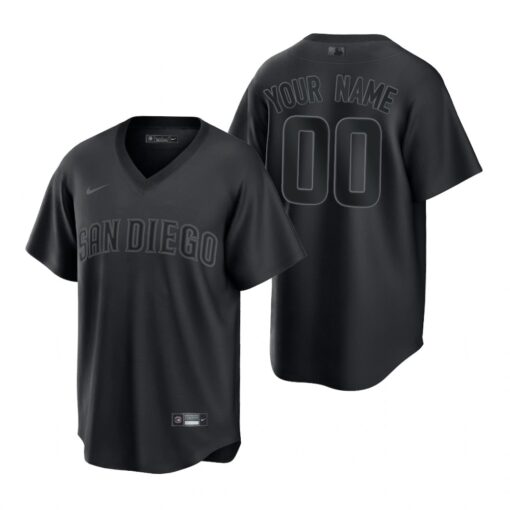San Diego Padres Custom Black Pitch Fashion Replica Jersey