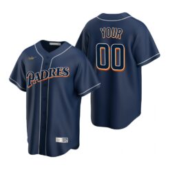 San Diego Padres Custom Navy Cooperstown Collection Jersey