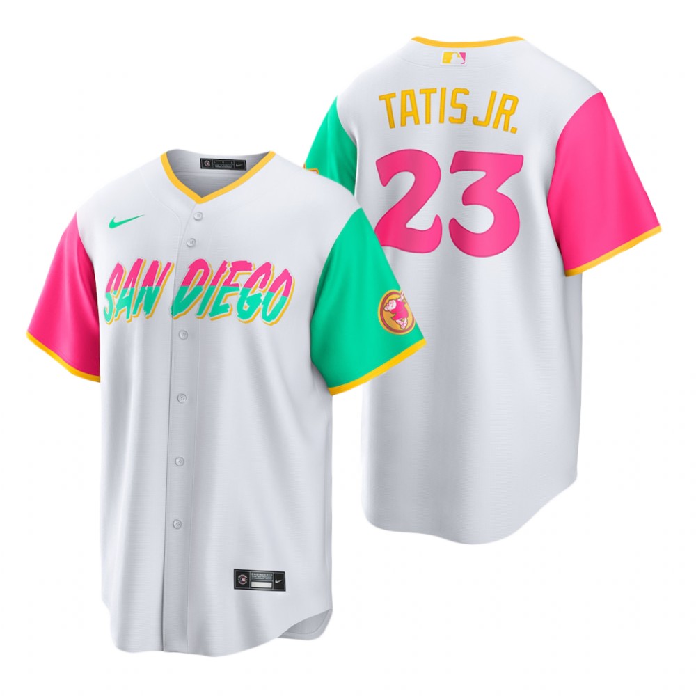 San Diego Padres Fernando Tatis Jr. White 2022 City Connect Replica Jersey San Diego Padres Fernando Tatis Jr. White 2022 City Connect Replica Jersey