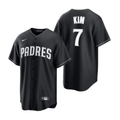 San Diego Padres Ha-Seong Kim Black White Fashion Replica Jersey