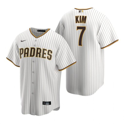 San Diego Padres Ha-Seong Kim White Brown Replica Home Jersey