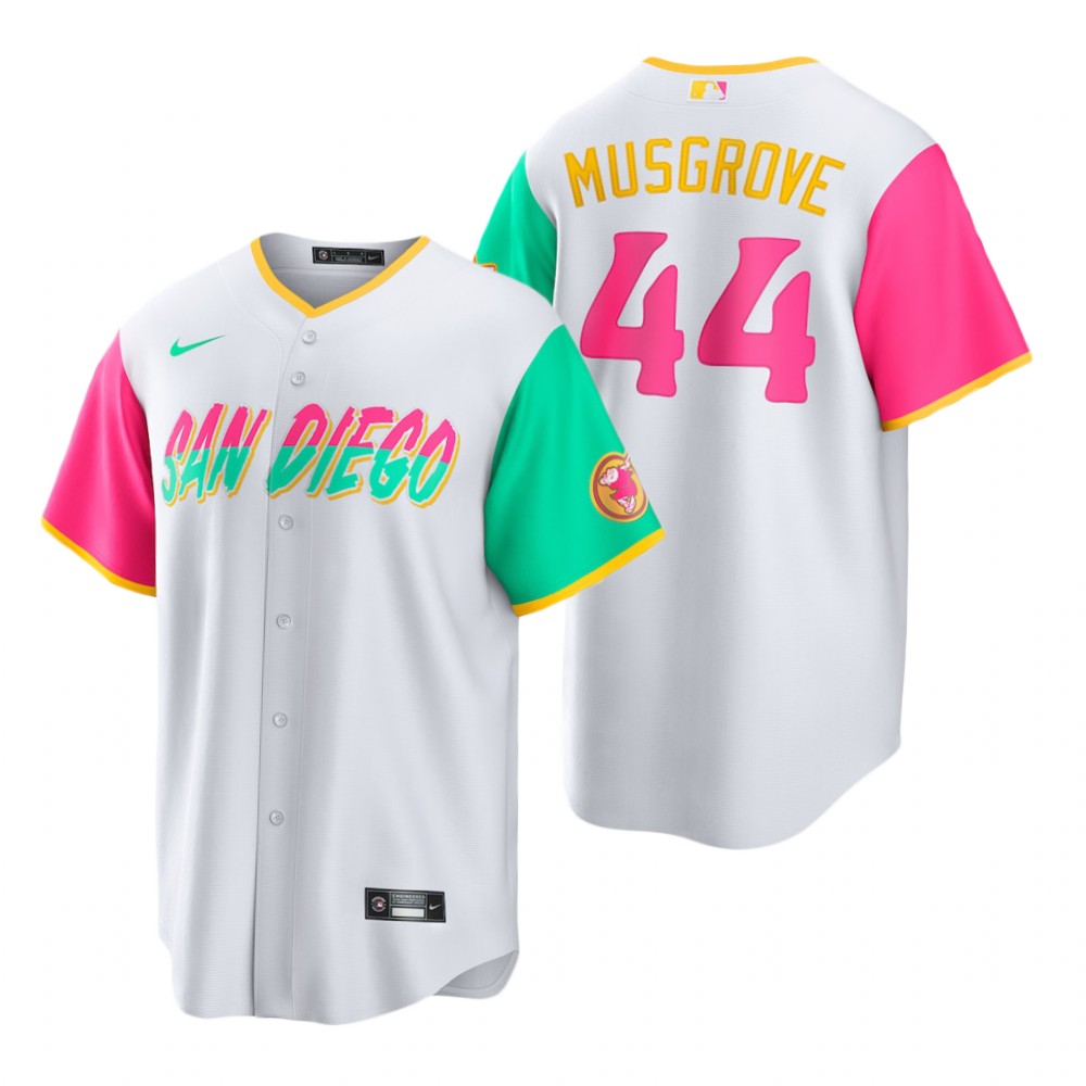 San Diego Padres Joe Musgrove White 2022 City Connect Replica Jersey San Diego Padres Joe Musgrove White 2022 City Connect Replica Jersey