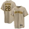San Diego Padres Jose Azocar White Brown Home Replica Jersey
