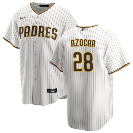 San Diego Padres Jose Azocar White Brown Home Replica Jersey