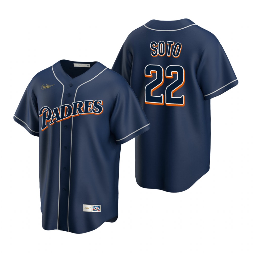 San Diego Padres Juan Soto Navy Cooperstown Collection Jersey San Diego Padres Juan Soto Navy Cooperstown Collection Jersey