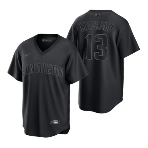 San Diego Padres Manny Machado Black Pitch Fashion Replica Jersey