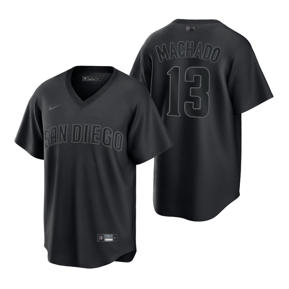 San Diego Padres Manny Machado Black Pitch Fashion Replica Jersey San Diego Padres Manny Machado Black Pitch Fashion Replica Jersey