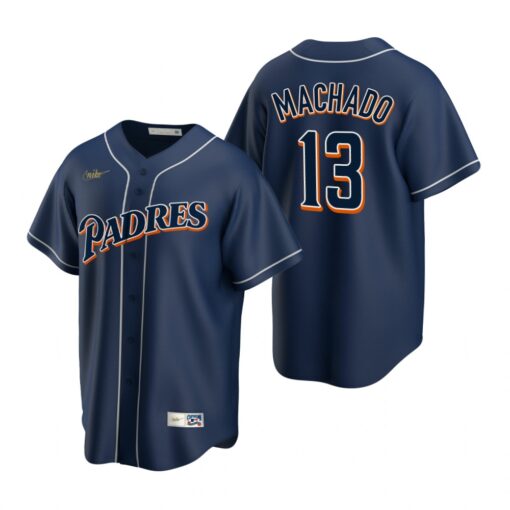 San Diego Padres Manny Machado Navy Cooperstown Collection Jersey