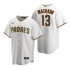 San Diego Padres Manny Machado White Brown Replica Home Jersey