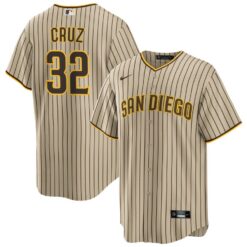 San Diego Padres Nelson Cruz Tan Alternate Replica Jersey