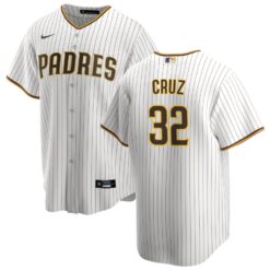 San Diego Padres Nelson Cruz White Brown Home Replica Jersey