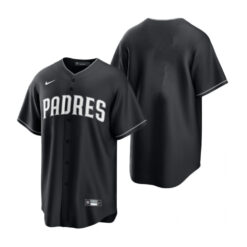 San Diego Padres Team Black Fashion Replica Jersey