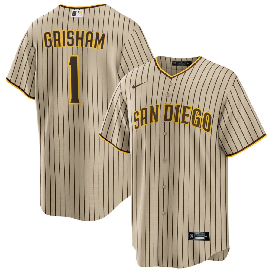 San Diego Padres Trent Grisham Tan Alternate Replica Jersey San Diego Padres Trent Grisham Tan Alternate Replica Jersey