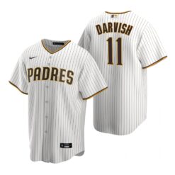 San Diego Padres Yu Darvish White Brown Replica Home Jersey