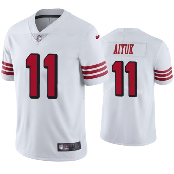 San Francisco 49ers Brandon Aiyuk White Color Rush Limited Jersey San Francisco 49ers Brandon Aiyuk White Color Rush Limited Jersey