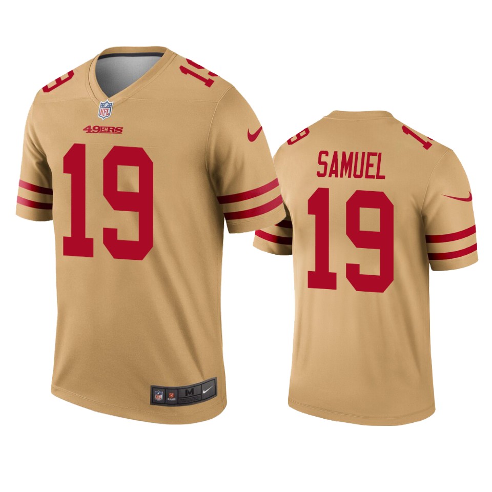 San Francisco 49ers Deebo Samuel Gold Inverted Limited Jersey San Francisco 49ers Deebo Samuel Gold Inverted Limited Jersey