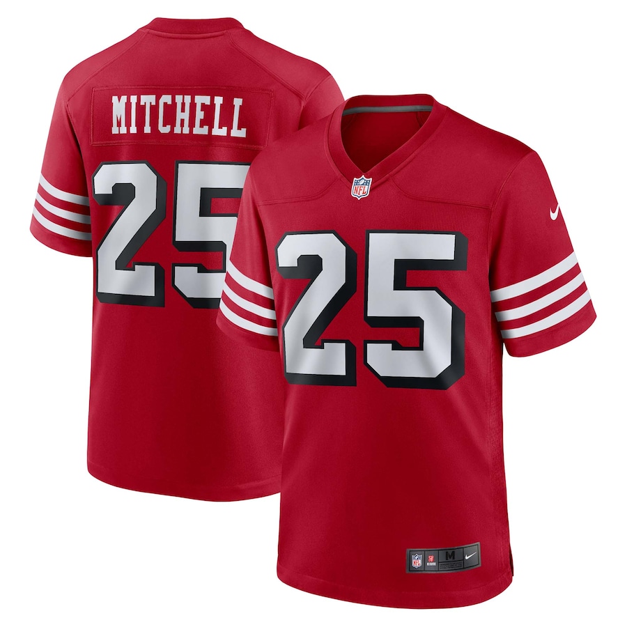 San Francisco 49ers Elijah Mitchell Scarlet Alternate Limited Jersey San Francisco 49ers Elijah Mitchell Scarlet Alternate Limited Jersey