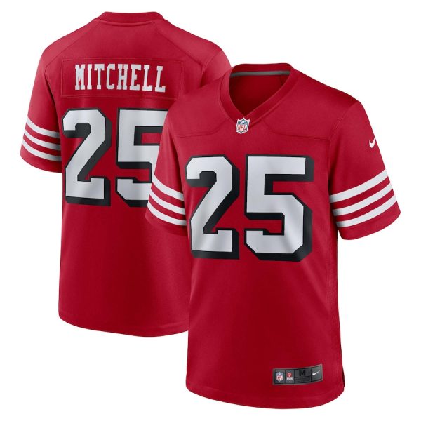 San Francisco 49ers Elijah Mitchell Scarlet Alternate Limited Jersey San Francisco 49ers Elijah Mitchell Scarlet Alternate Limited Jersey