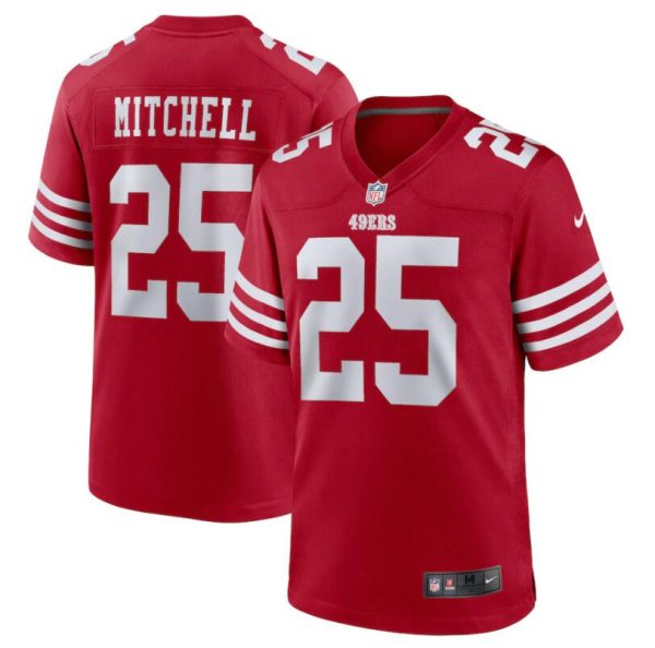 San Francisco 49ers Elijah Mitchell Scarlet Limited Jersey San Francisco 49ers Elijah Mitchell Scarlet Limited Jersey